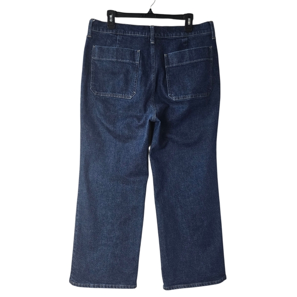 J.Crew Slim Wide Jean Sailor Pockets Regina Wash Blue Denim Gold Buttons - Picture 4 of 15